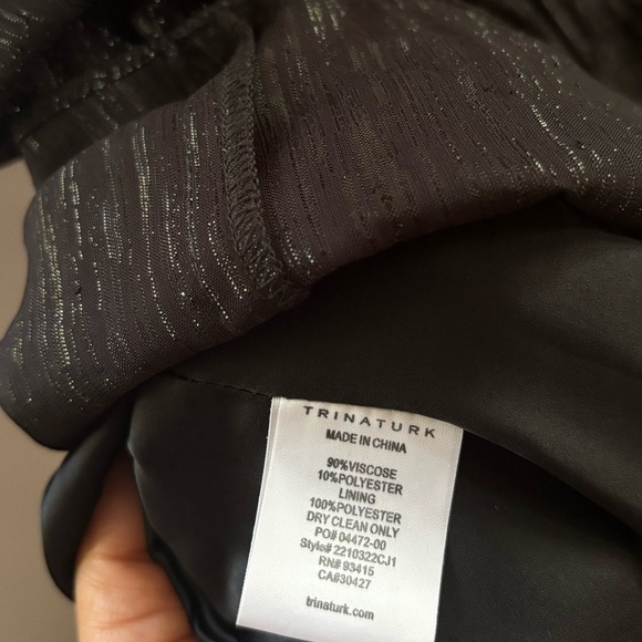 TRINA TURK | BNWT Black Silvery dress | size xs - Picture 5 of 11